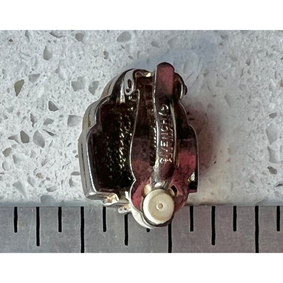 Givenchy Vintage Art Deco Clip-On Earrings With Rhinestones & Baguette Crystals - Picture 7 of 8